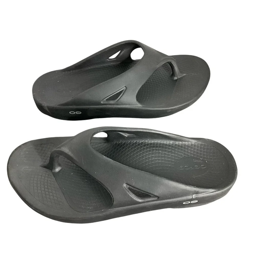 OOFOS OOriginal Black Recovery Sandal Mens 11 Womens 13‎ Flip Flop EU 44